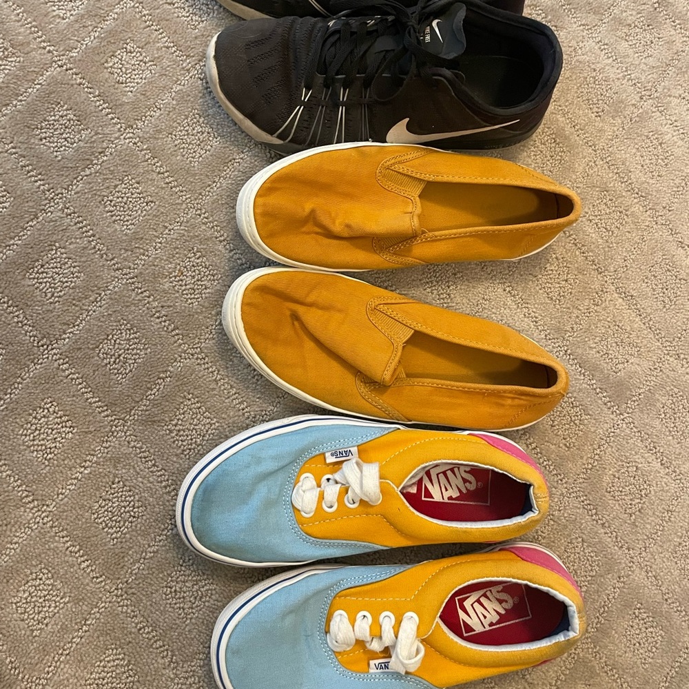 3 sets of shoes
